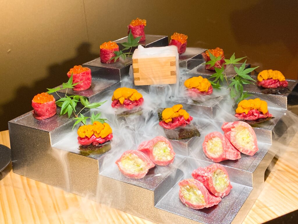 神戸三ノ宮 焼肉きた松 別邸－お肉のエンターテインメントやー！まるでMス〇みたいな演出で美味な肉を喰う極みのコース｜ひろうすの食べ飲み遊び。